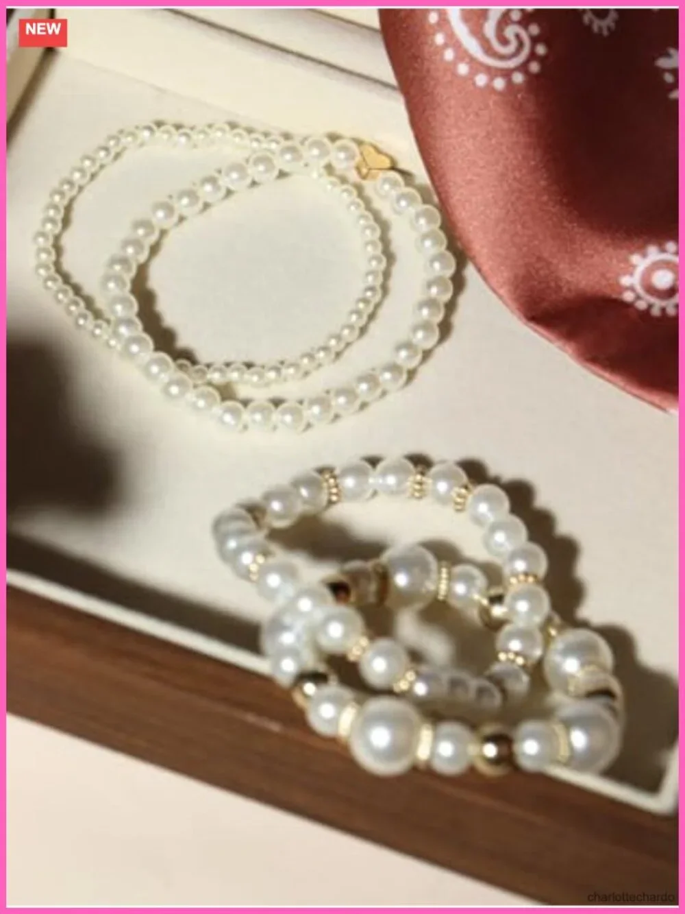 Women's Stretch Beaded Bracelet Set Layered Stackable Dainty Adjustable